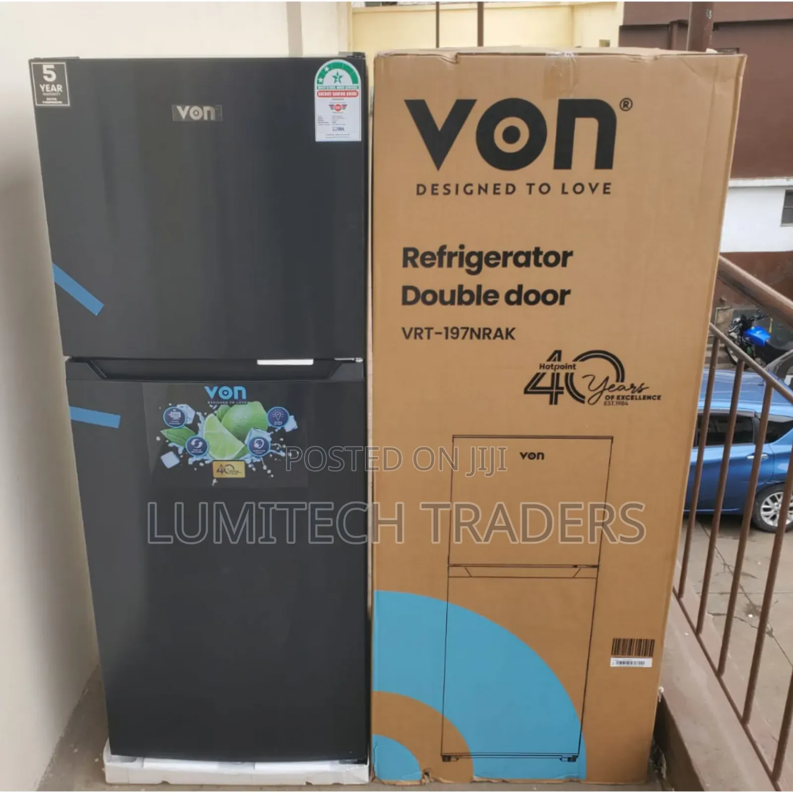 Von 197 Litres No Frost Fridge TMF VRT - 197nrak Dark