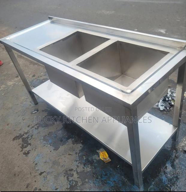 Double Bowl Stainless Steel Sink. - main view