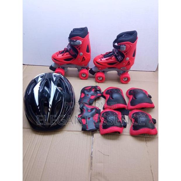 Kids Quad/Trainer Skates Shoes Adjustable Full Set Size 30-34