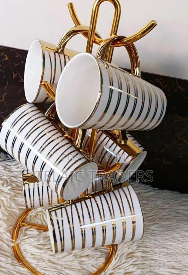 6 Pieces Gold Tree Cups