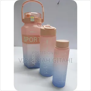 Hexagonal Sports 3in1 Multi - Colour Motivation Water Bottle