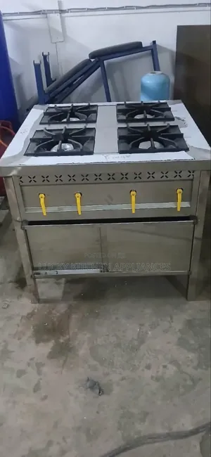 Heavy Duty Stainless Steel Square Four Burner.
