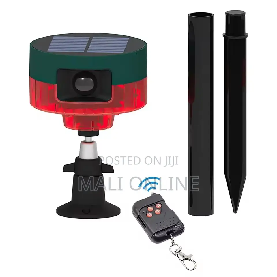 Solar Motion Sensor Alarm Siren 360° Detection Strobe Light