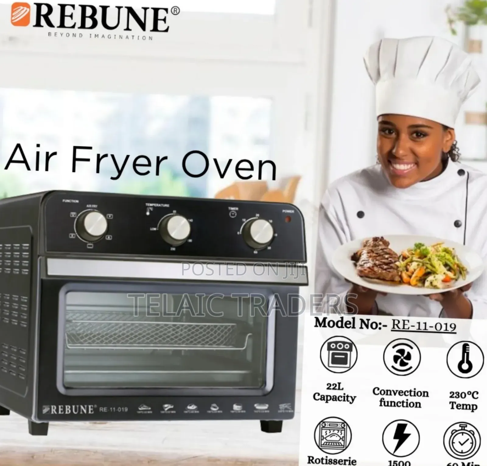 22 Litres Rebune Airfryer Oven