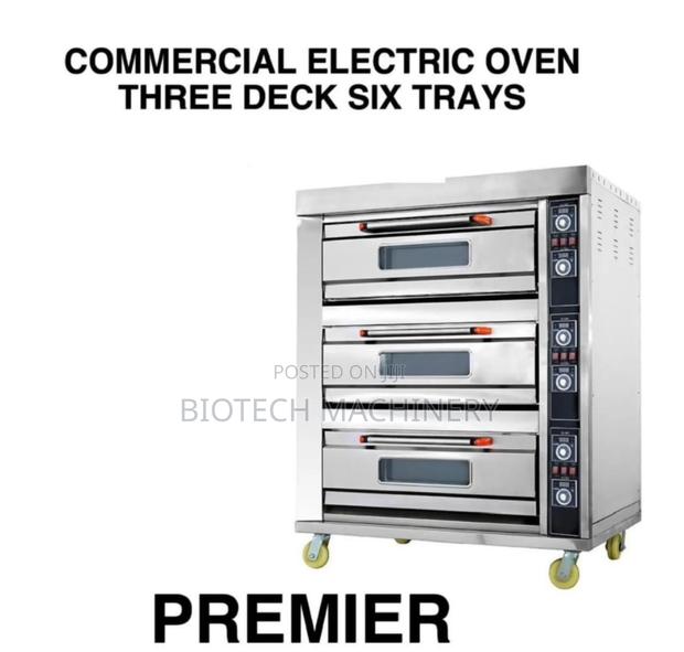 Commercial Electric Oven Three Deck Six Trays