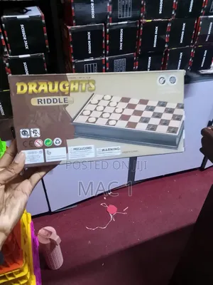 Premium Foldable Draughts Board Game Available