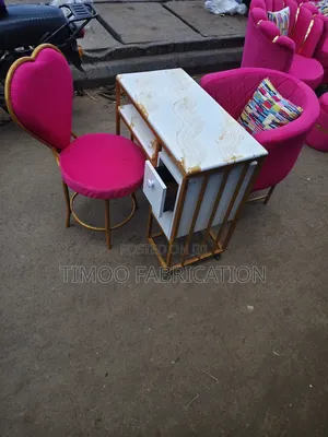 Manicure Set of Nail Table, Styling and Love Seats 