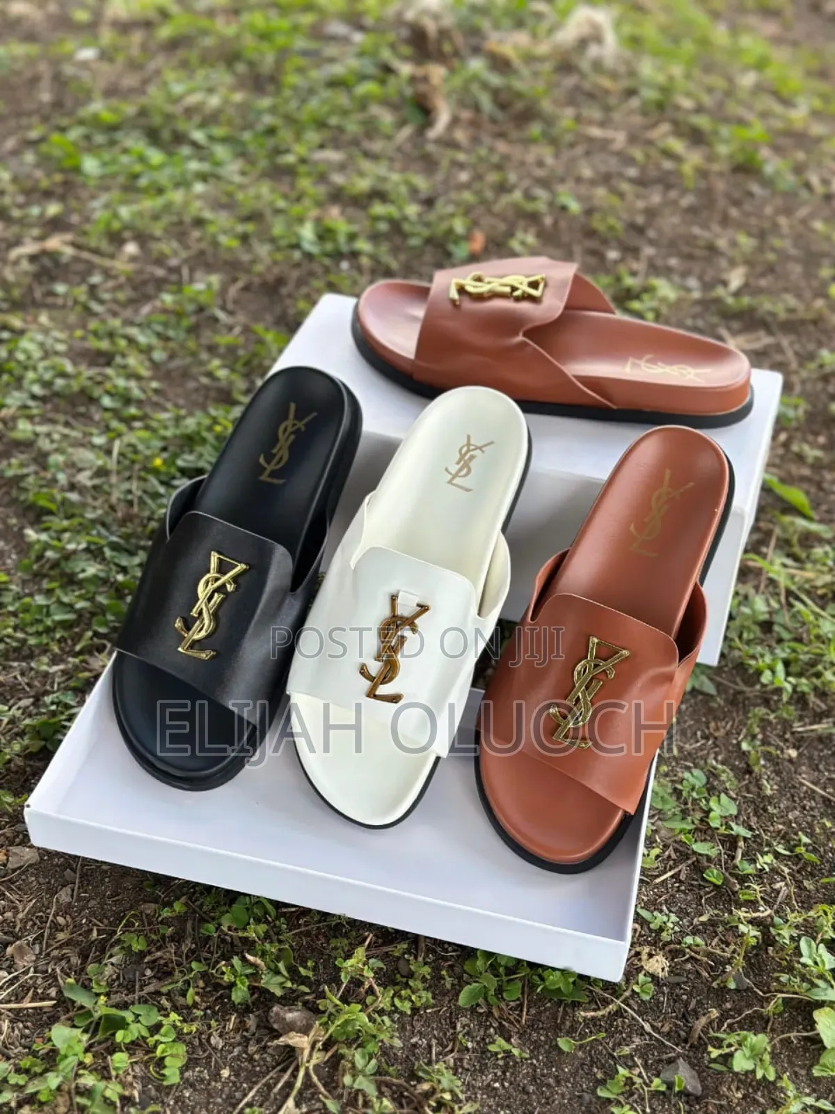 High Quality (Ysl) Saint Laurent) Slip-on Leather Sandals