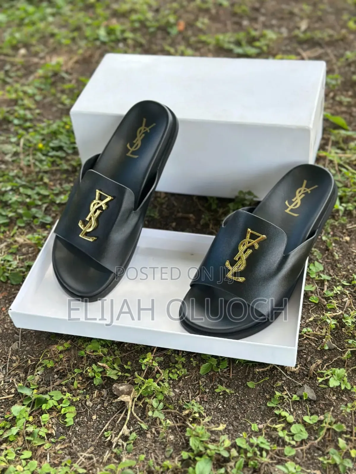 High Quality (Ysl) Saint Laurent) Slip-on Leather Sandals