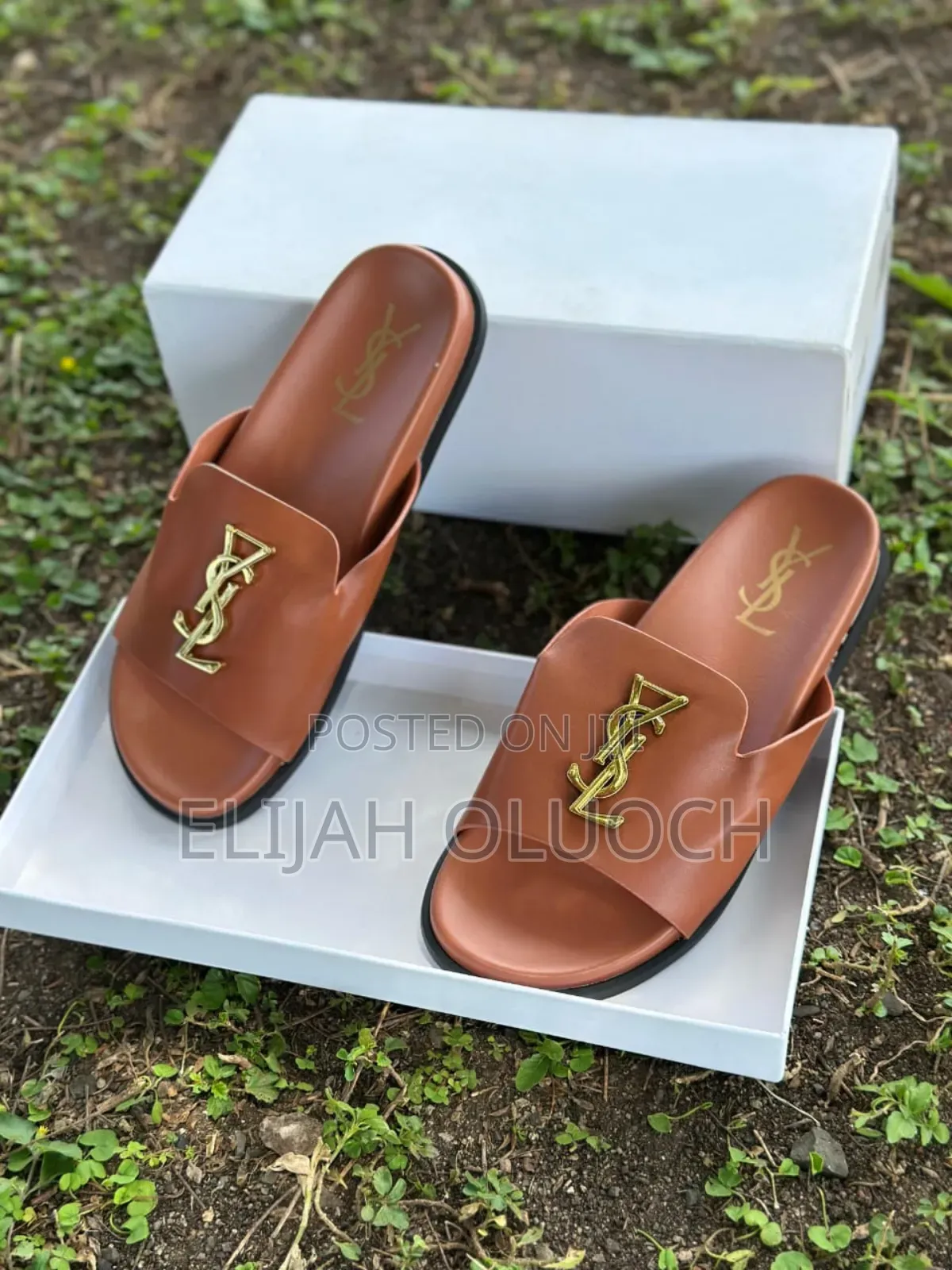 High Quality (Ysl) Saint Laurent) Slip-on Leather Sandals