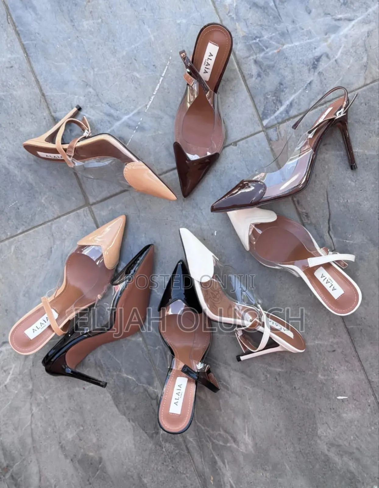 High Quality Slingback (Alaia) Clear Strap Heels