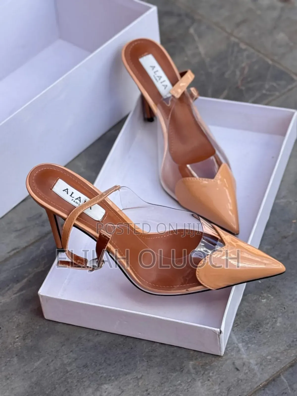 High Quality Slingback (Alaia) Clear Strap Heels