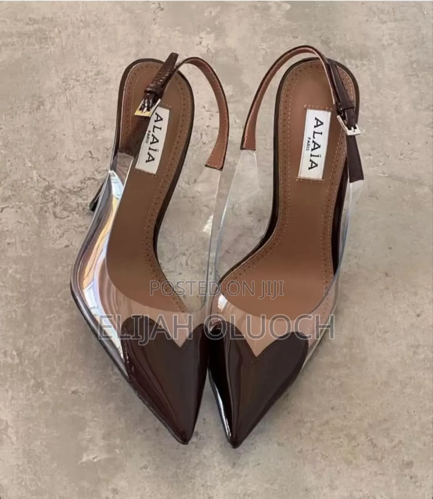High Quality Slingback (Alaia) Clear Strap Heels