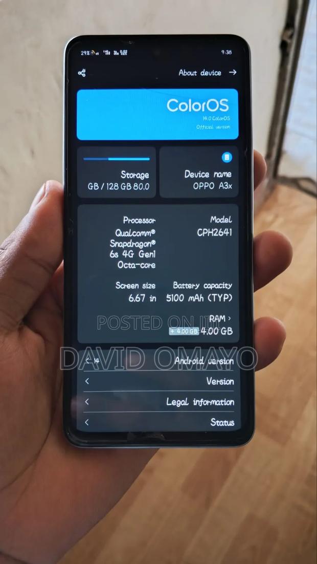 Oppo A3x 128 GB Blue - thumbnail 2