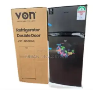 Von Double Door Fridge 125litres Direct Cool