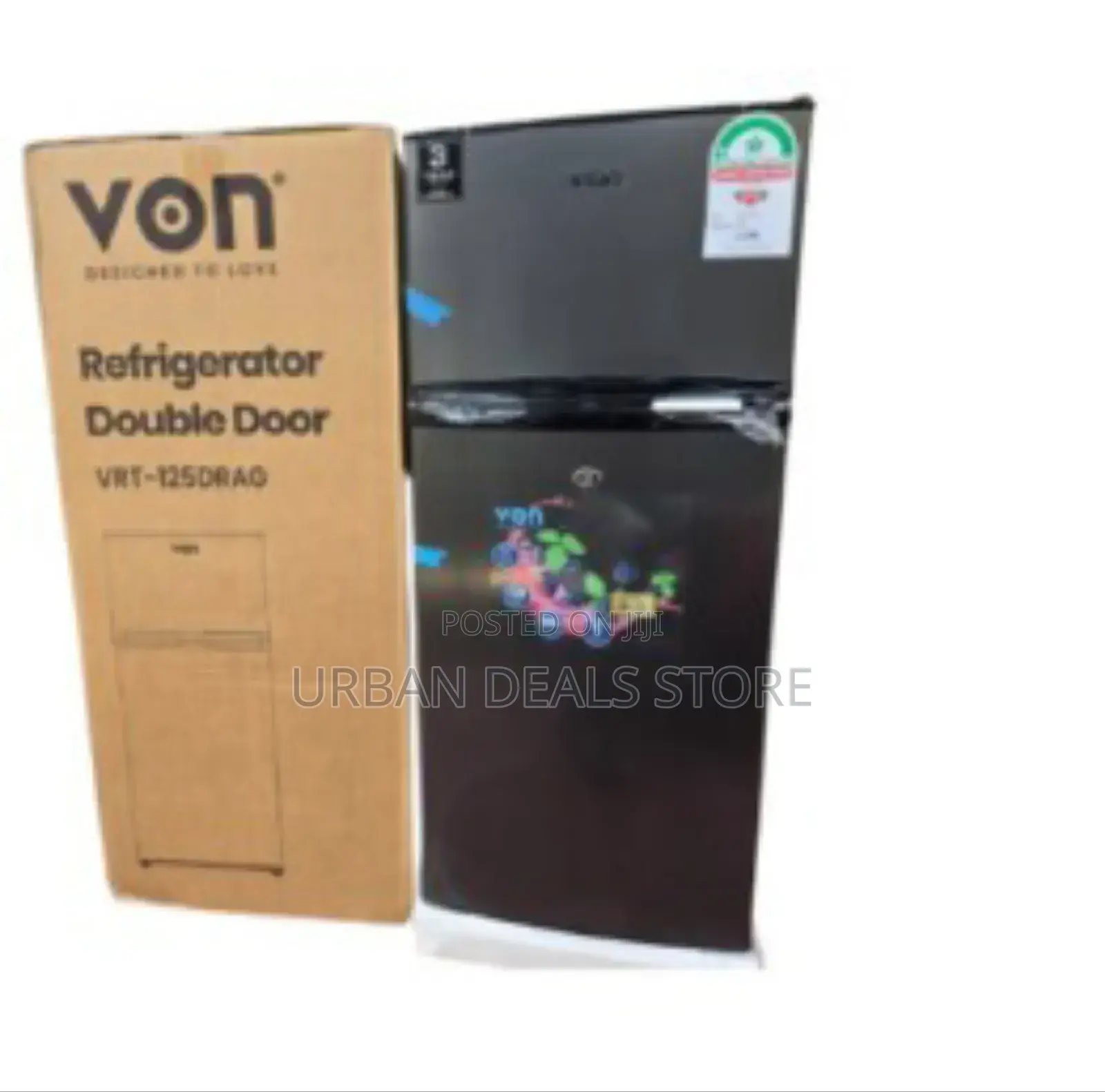 Von Double Door Fridge 125ltrs Direct Cool