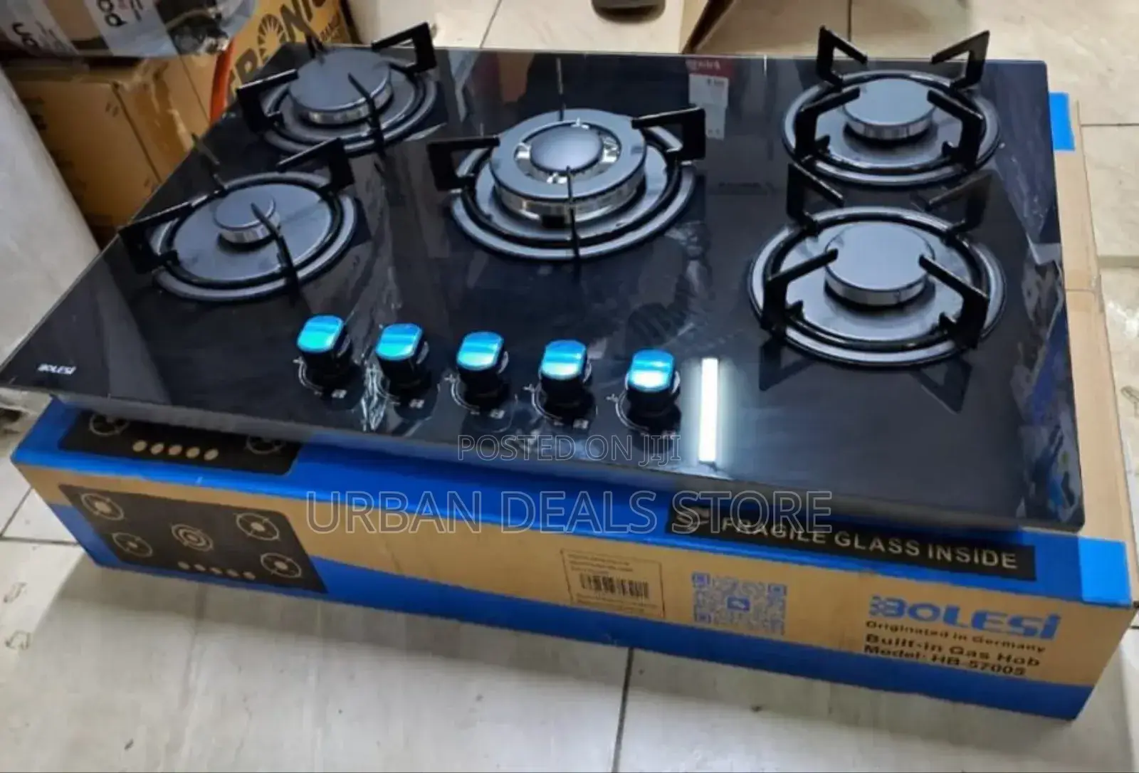 Bolesi Inbuilt 5-Burner Full Gas Tempered Glass Cooker( Full Gas)