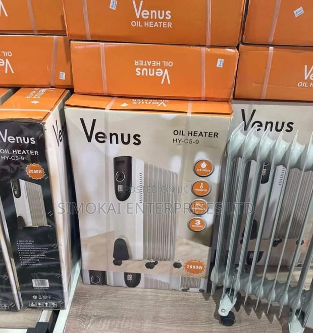 Venus Hy-C5-9 Oil Heater (2000w) | 9 Fins Silent Radiator