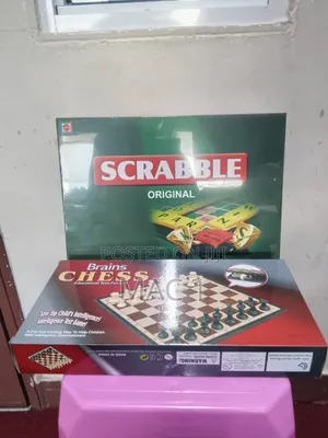 Chess Brain and Scrabble Board Game Both Big Size