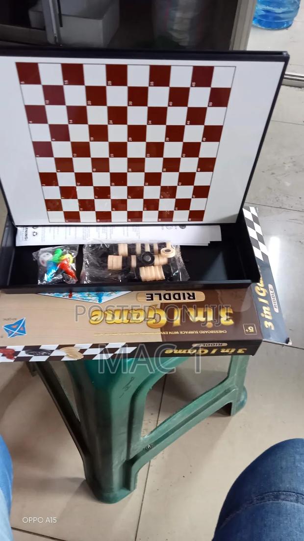 3 in One Board Game Chess S Ladders Draughts - thumbnail 2