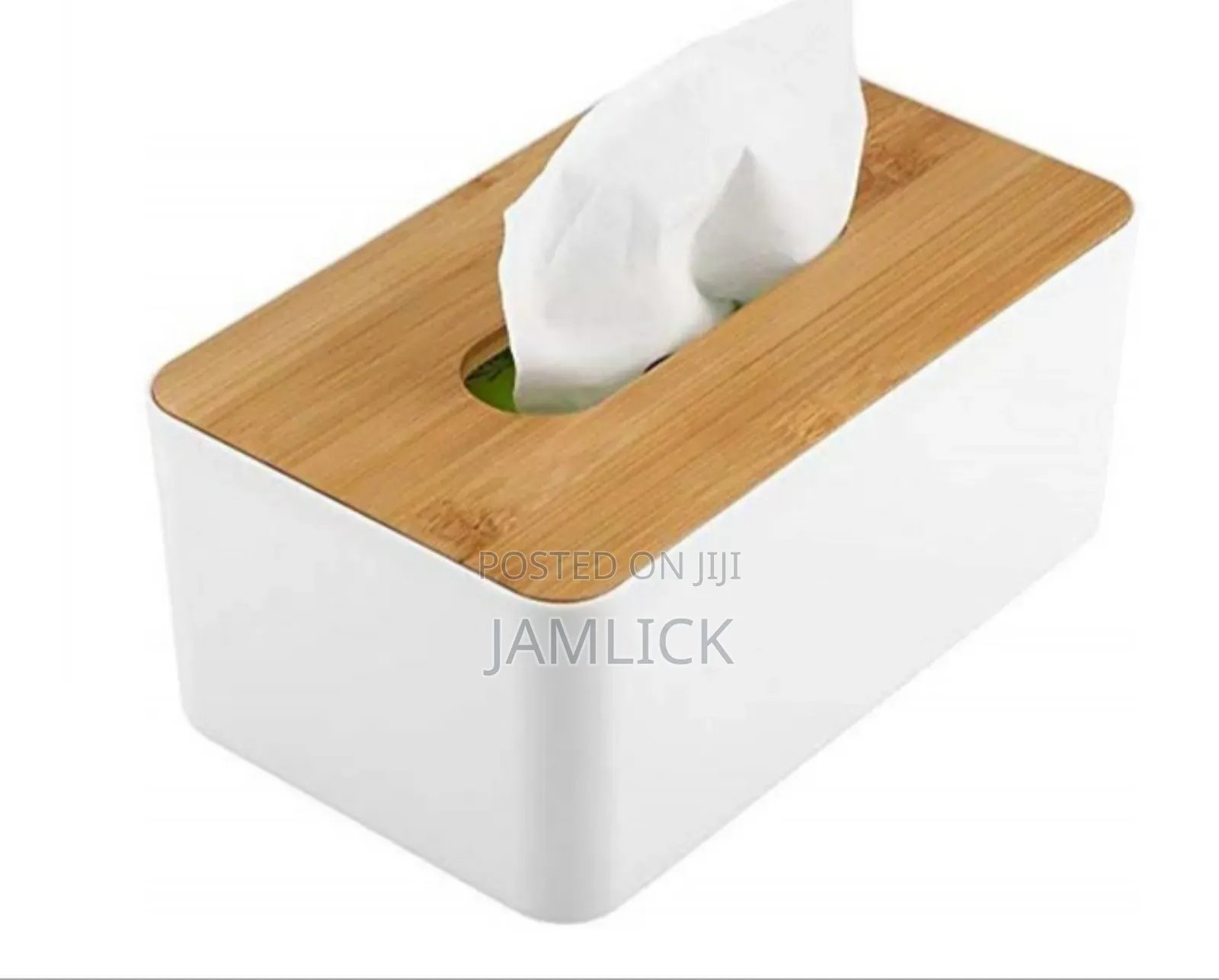Bamboo Cover Serviette Holder – Black or White Box - Pm
