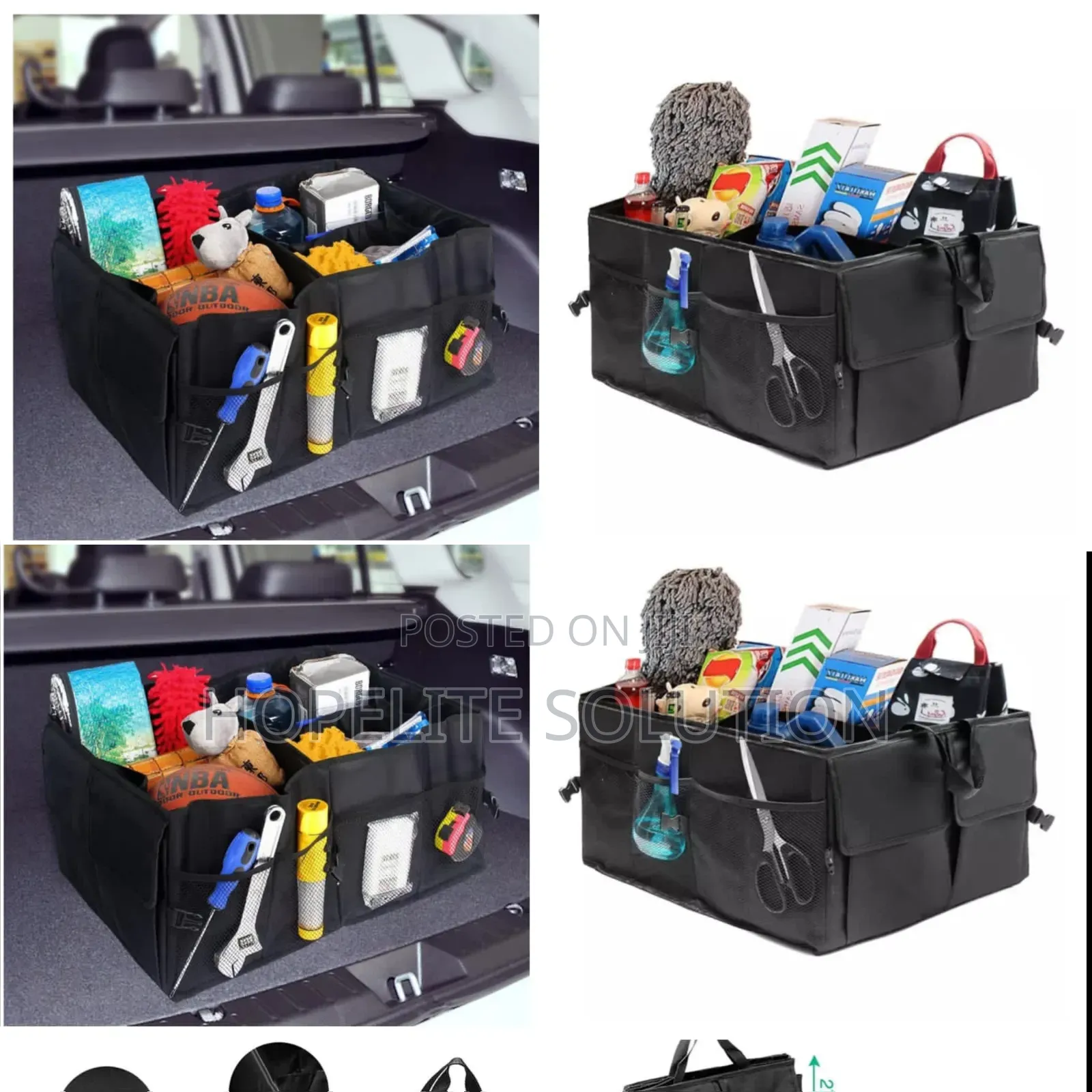 Large Capacity Divided High Quality Car Boot Organizer