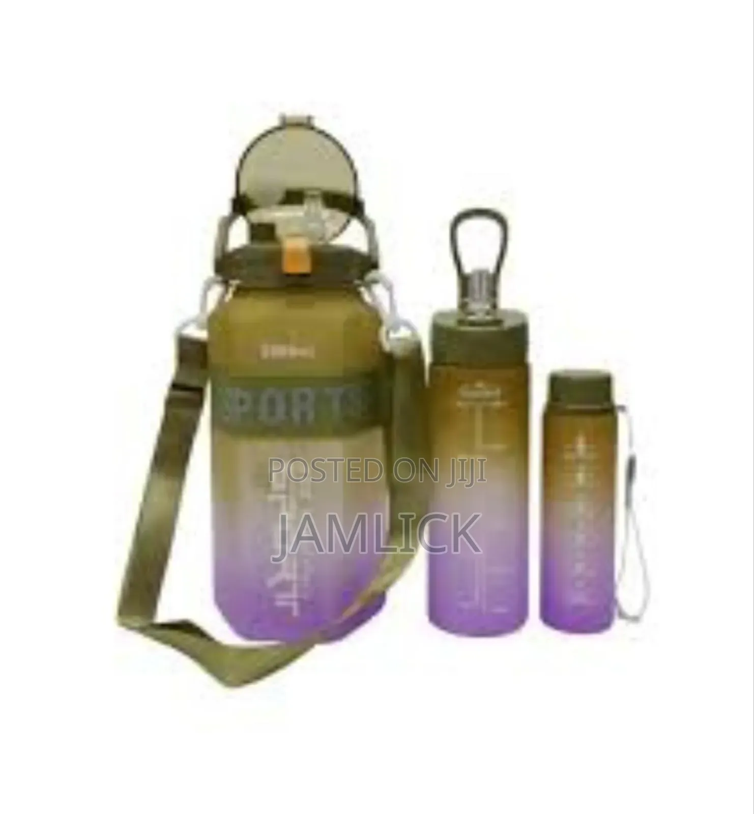 Hexagonal Sports 3in1 Multi-Colour Motivation Water Bottle -Pm