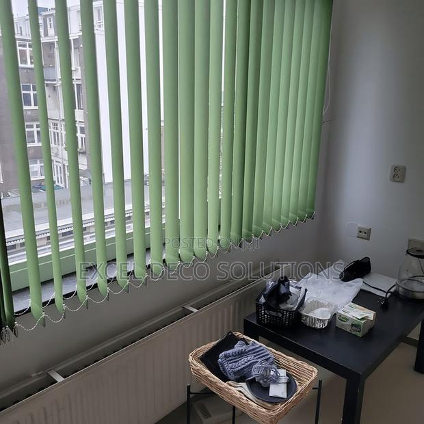 Modern Vertical Blinds for Office Windows and Home Interior Use