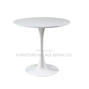 Dining Table; White Pedestal Dining Table