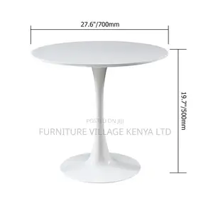 Dining Table; White Pedestal Dining Table