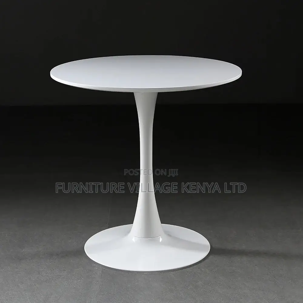 Dining Table; White Pedestal Dining Table