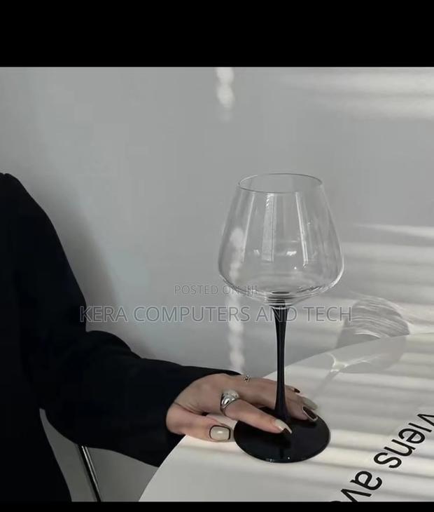 Available Elegant Burgundy Crystal Wine Glassluxury Crystal Wine Glass - thumbnail 2