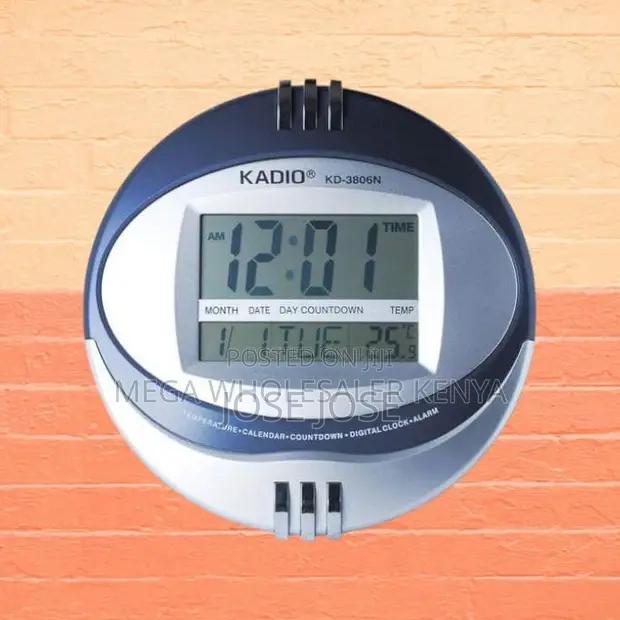 Kadio Wall Clock Temperature With Alarm System - main view