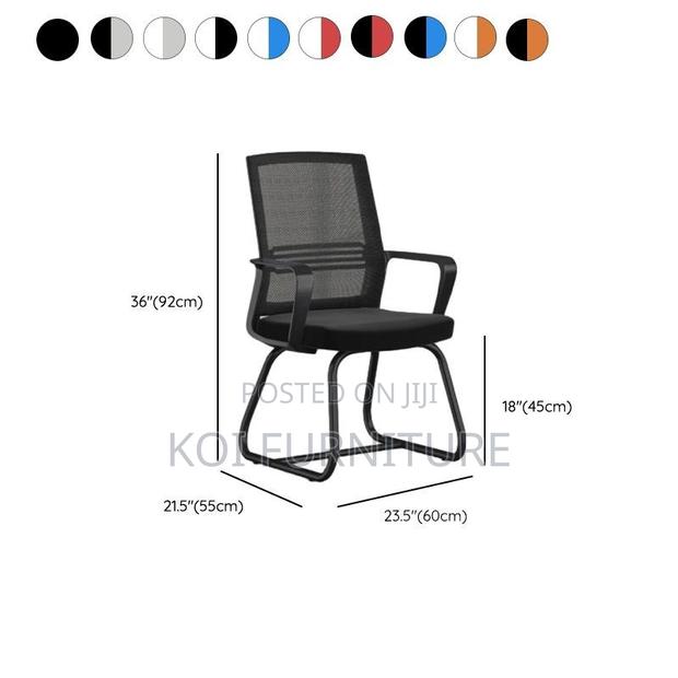 Office Chairs; Mesh Office Chairs With Sled Based - thumbnail 3