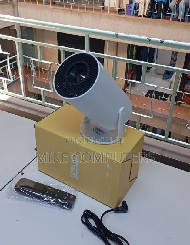 Mini Wifi Projector Hy 300 130 Inch Screen Round Design