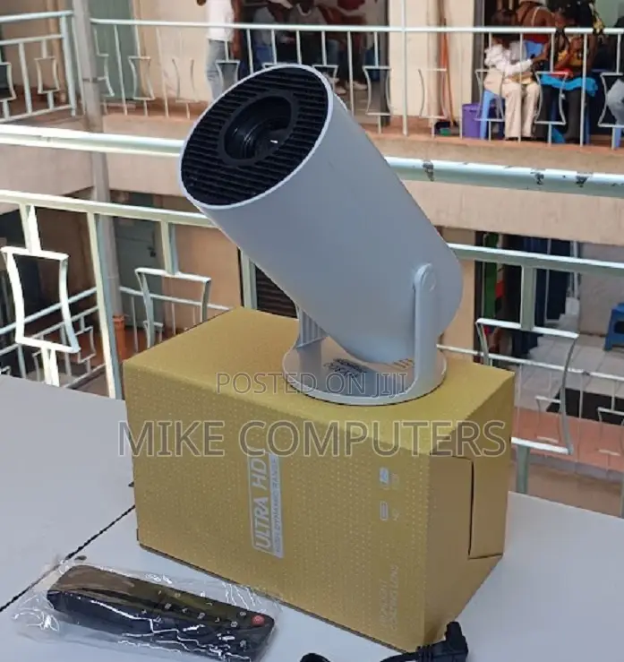 Mini Wifi Projector Hy 300 130 Inch Screen Round Design