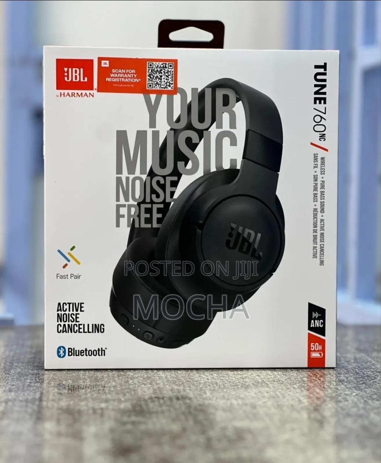 JBL Tune 760nc Over Ear Active Noise Cancellation