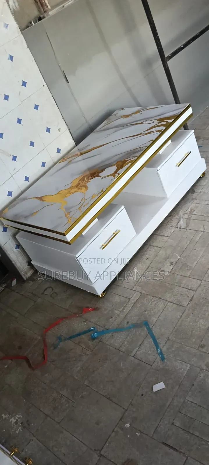 Executive Coffee Table With Marble Finish