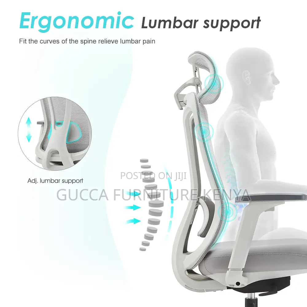 White Ergonomic Orthopedic Mesh Office Chair
