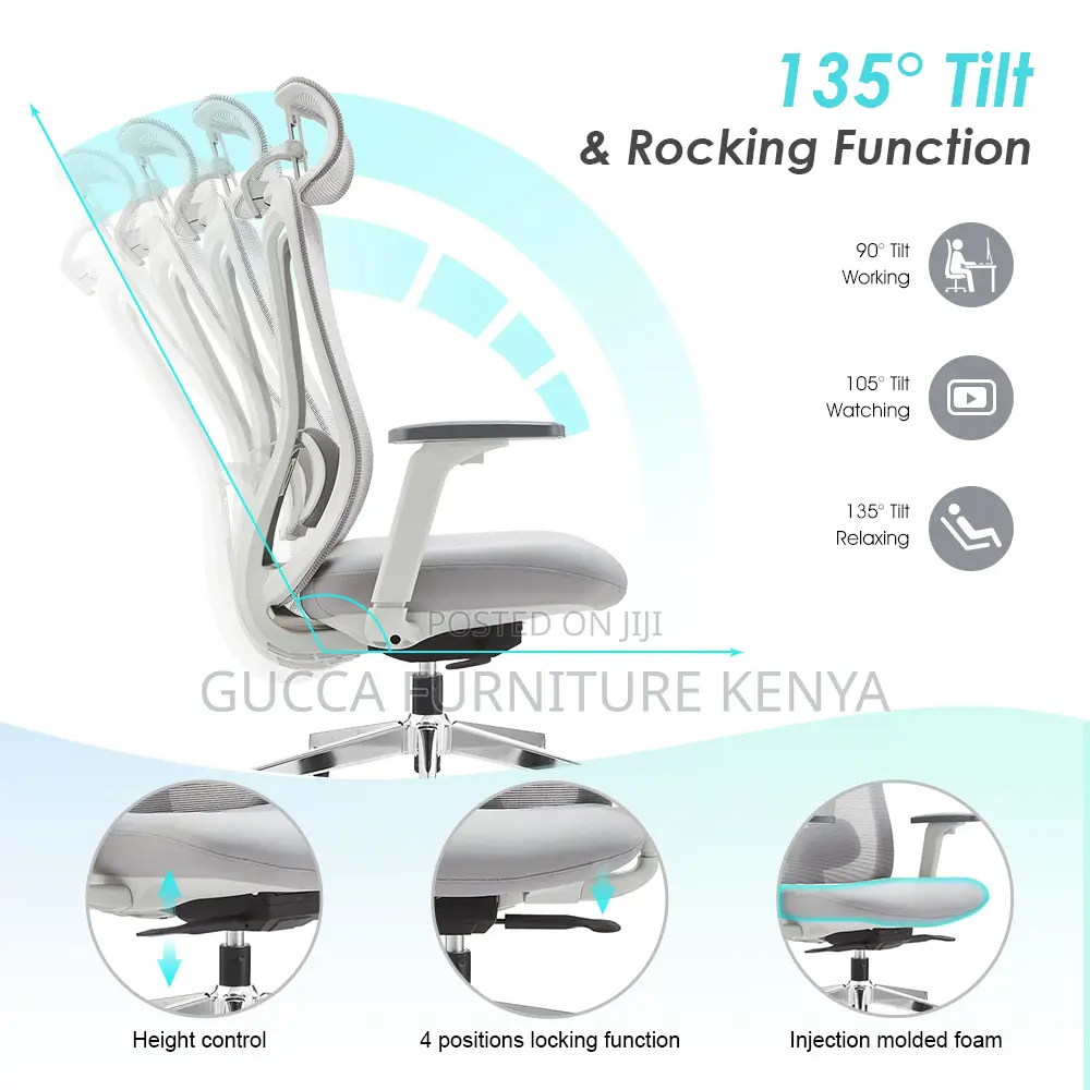 White Ergonomic Orthopedic Mesh Office Chair