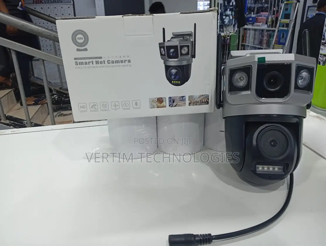 4g V380 Dual Lens Security Camera With Full Color Night Vision