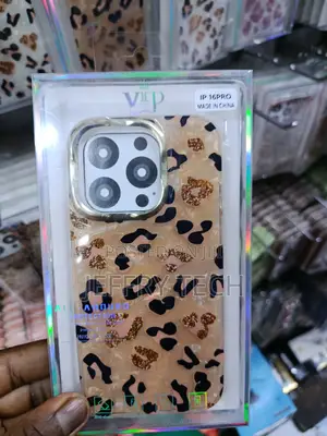 Owime Compatible With iPhone 16 Pro Case, Cheetah Print Shockproof