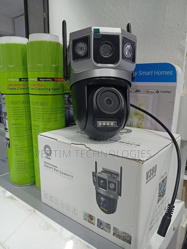 4g Dual Lens PTZ Camera V380 Simcard + Wifi Camera