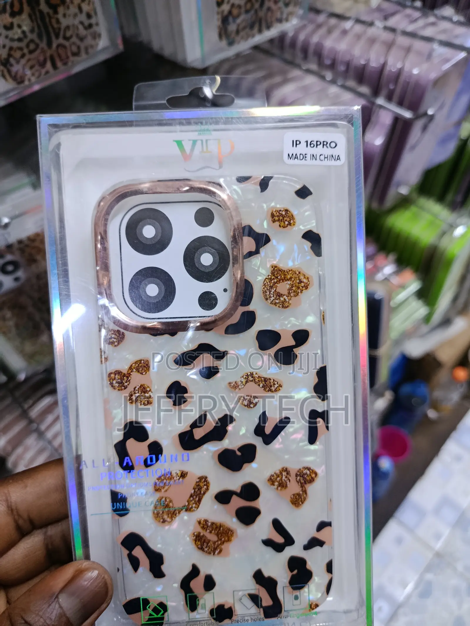 Nafs Cheetah Print for iPhone 16 Pro Glossy Camera Case