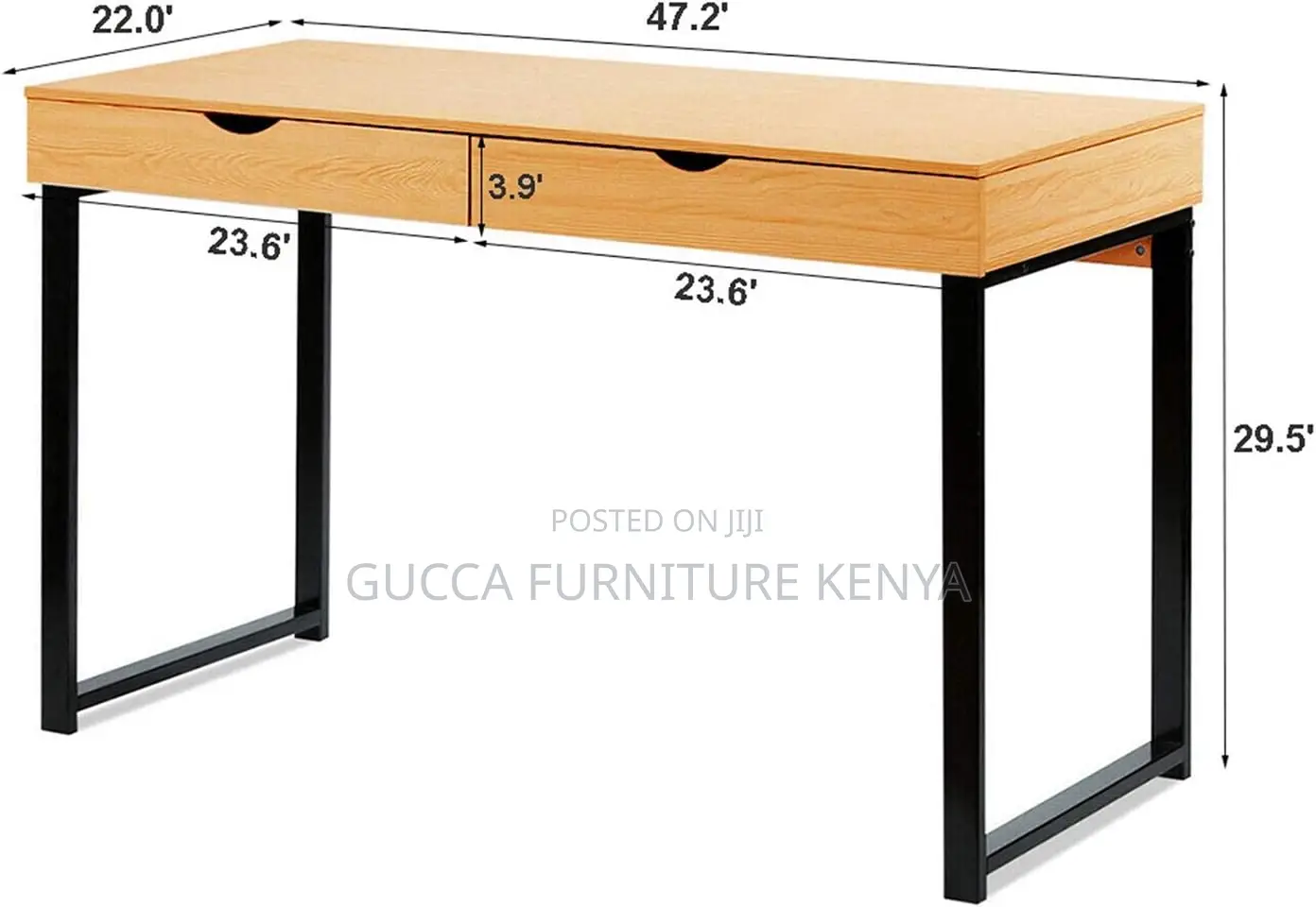 Compact Clerical Study Desk With Storage Drawers