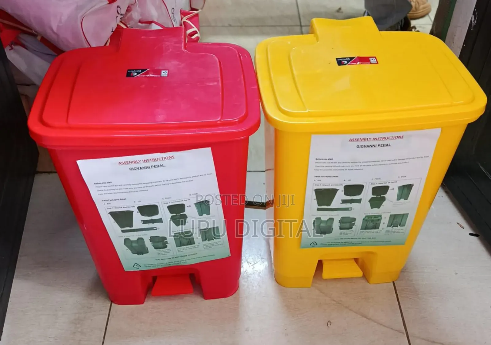 *30 Litre Pedal Bin (Red Yellow)