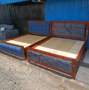 Blue and Gray Mocket Bed 5by6