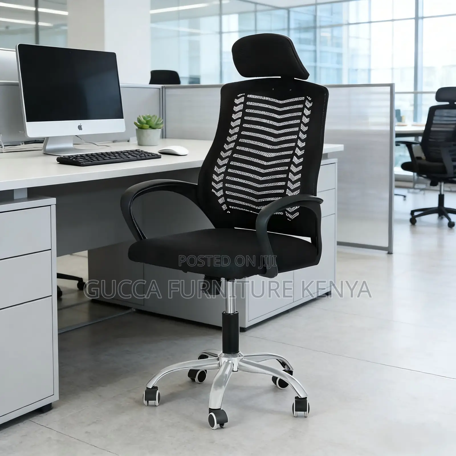 360° Swivel Headrest Mesh Secretary Chair