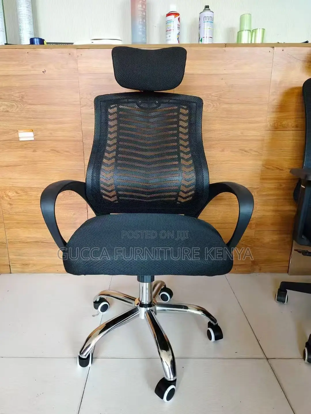 360° Swivel Headrest Mesh Secretary Chair