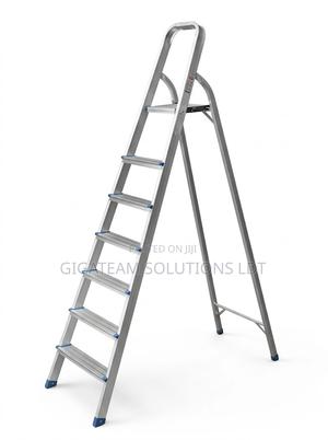 7-Steps Aluminum Household Ladder - thumbnail 2